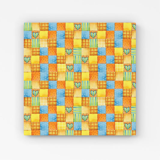Baby Watercolour Blanket Pattern Canvas
