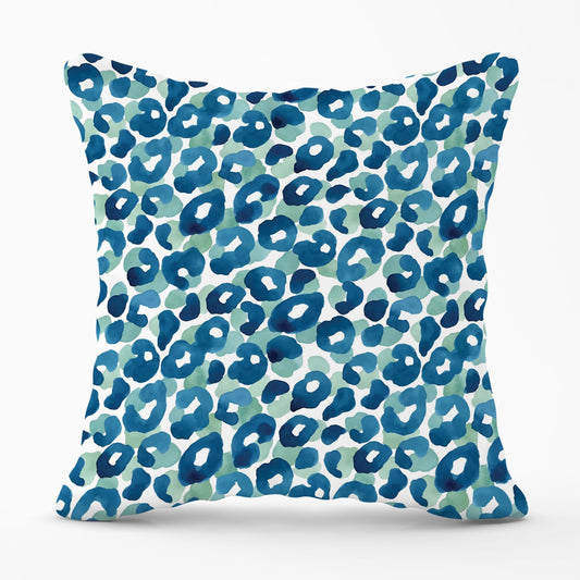 Watercolour Leopard Print Outdoor Cushion
