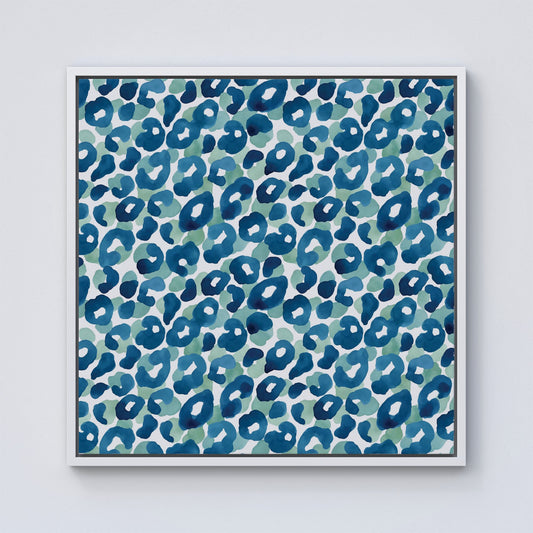 Watercolour Leopard Print Framed Canvas