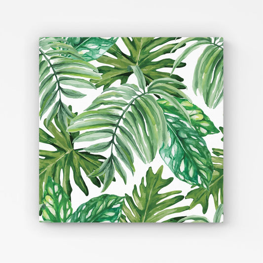 Exotic Rainforest Leaves Canvas