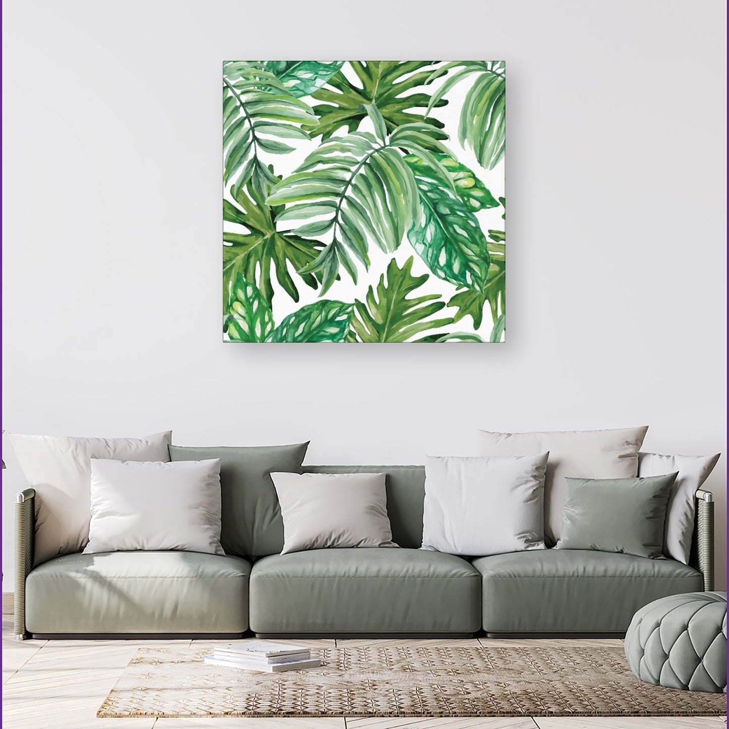 Exotic Rainforest Leaves Canvas