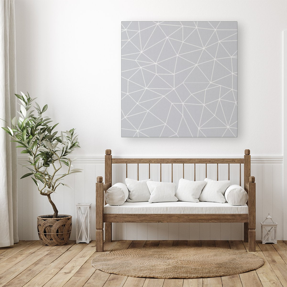 Geometric Triangle Pattern Canvas