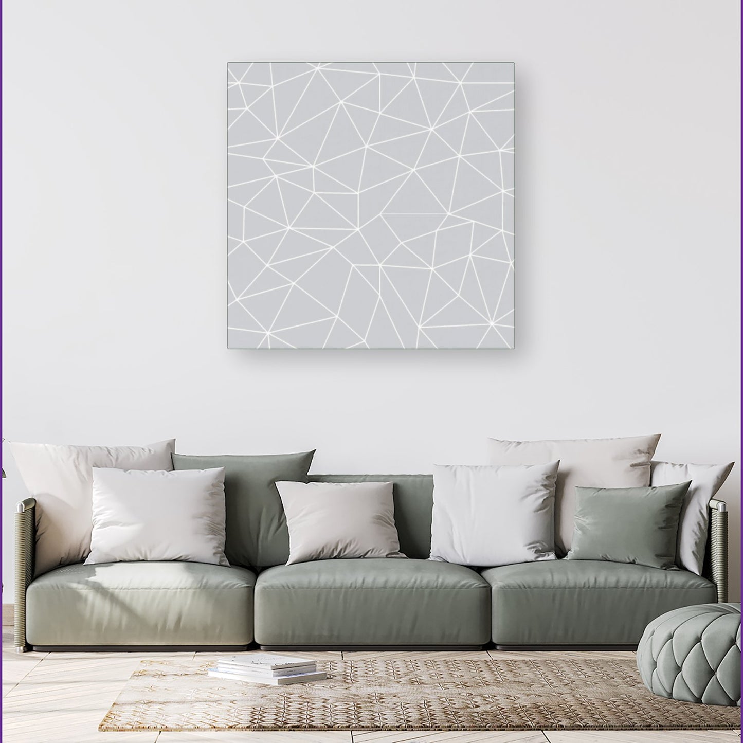 Geometric Triangle Pattern Canvas