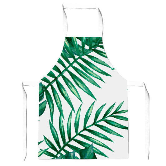 Watercolour Tropical Leaves Apron