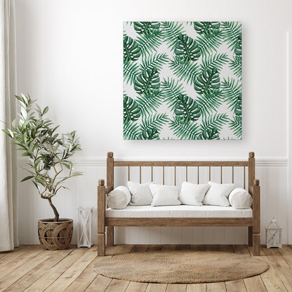 Watercolour Tropical Leaves Canvas