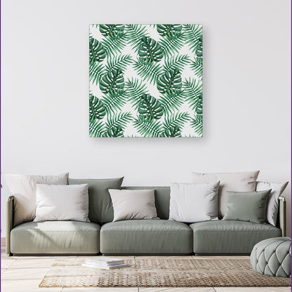 Watercolour Tropical Leaves Canvas
