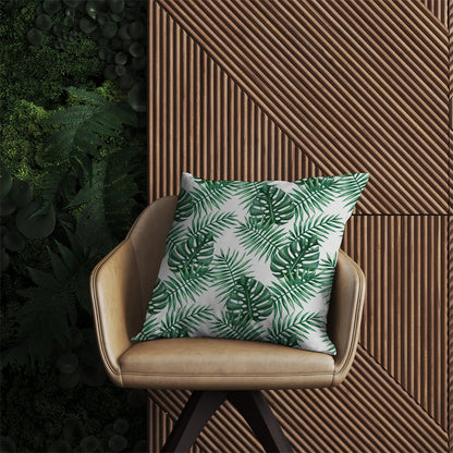 Watercolour Tropical Leaves Outdoor Cushion