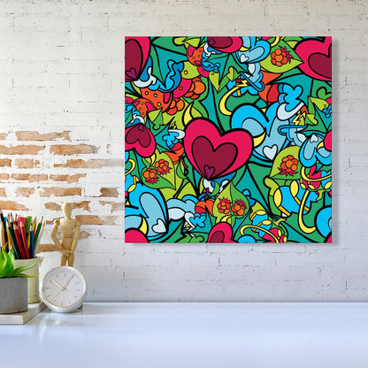 Hippie Psychedelic Pattern Canvas