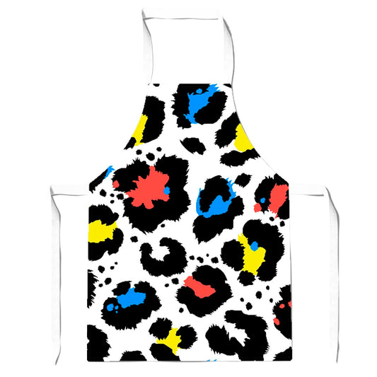 Coloured Leopard Print Apron