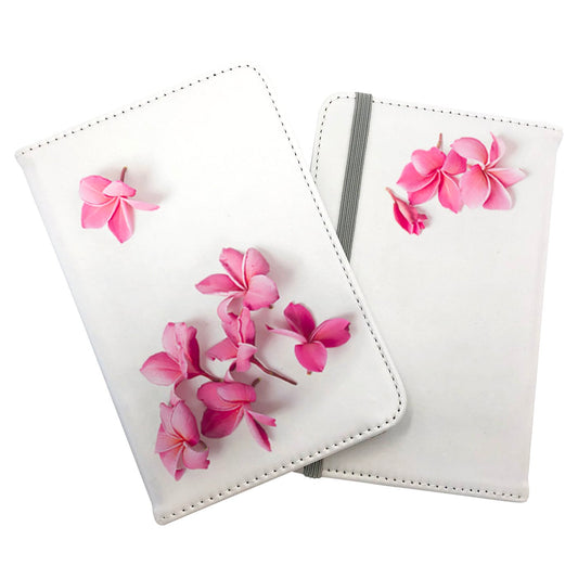Pink Frangipani Flowers Passport Cover