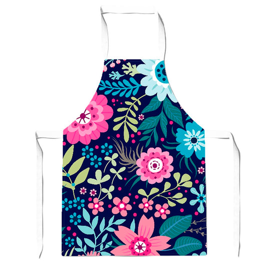 Cute Colourful Flower Pattern Apron