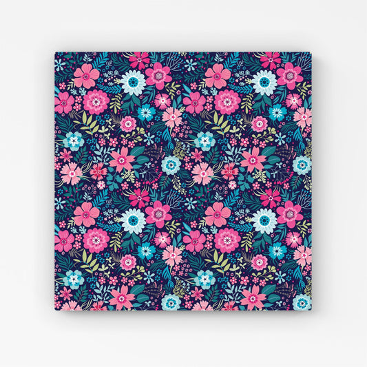 Cute Colourful Flower Pattern Canvas