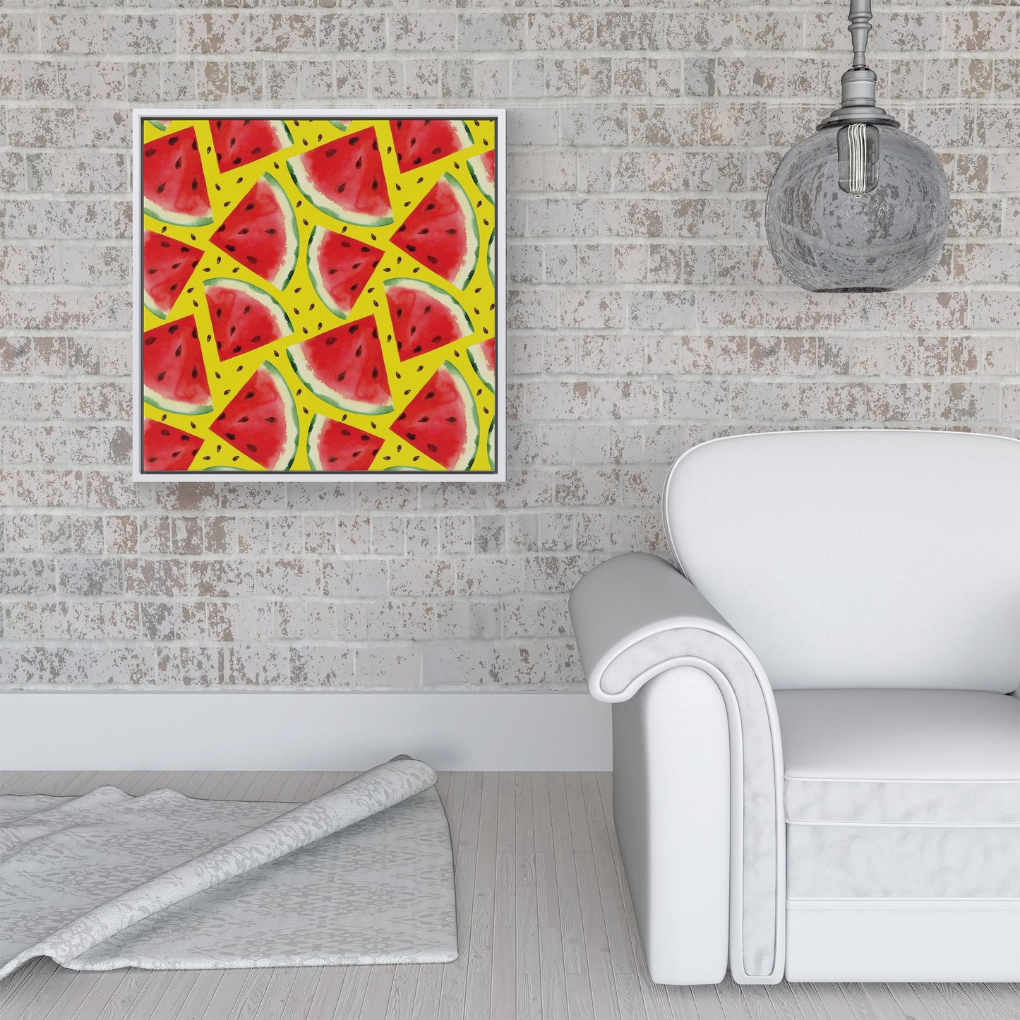 Watermelon Pattern Framed Canvas