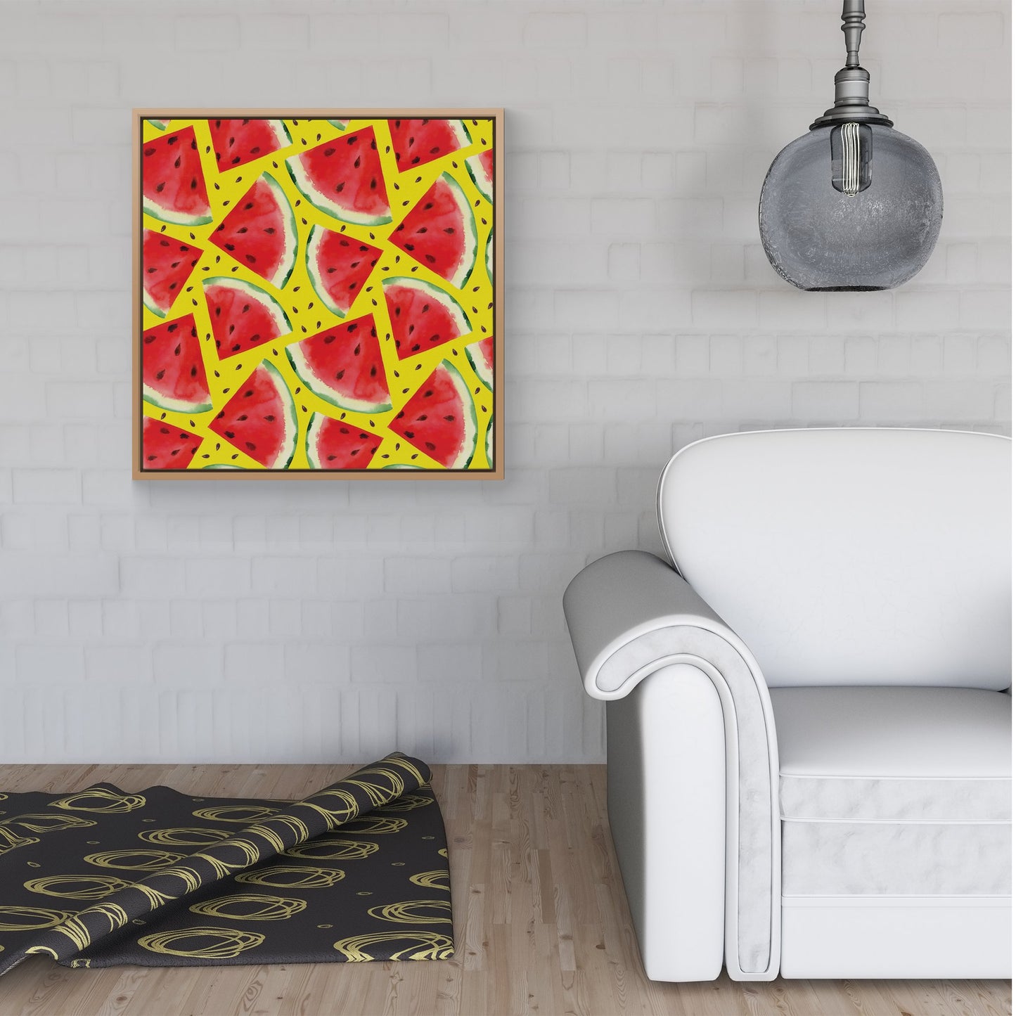 Watermelon Pattern Framed Canvas