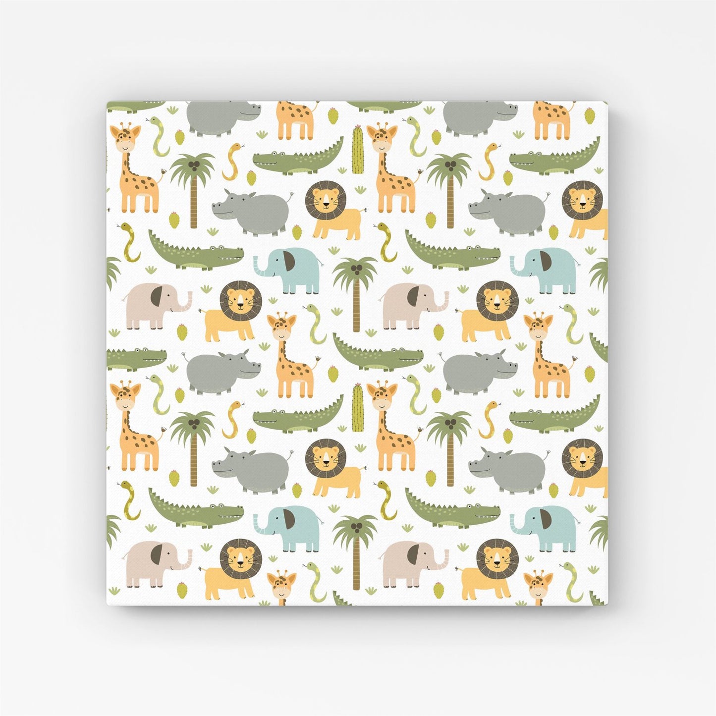 Cute Safari Animals Canvas