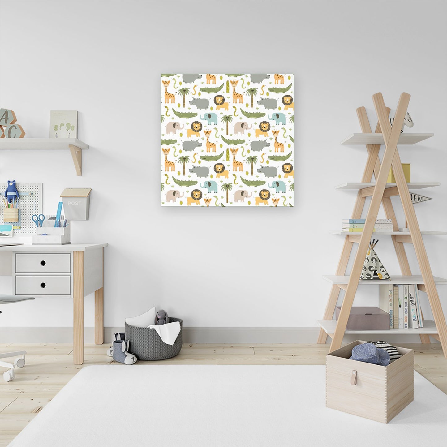 Cute Safari Animals Canvas