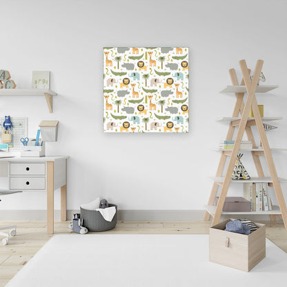 Cute Safari Animals Canvas