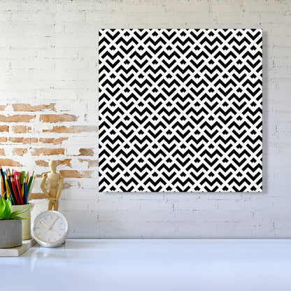 Black And White Abstract Pattern Canvas