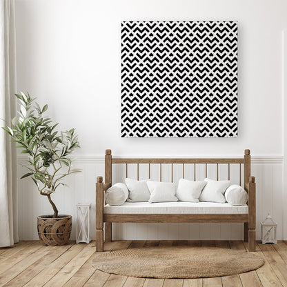 Black And White Abstract Pattern Canvas