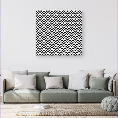 Black And White Abstract Pattern Canvas