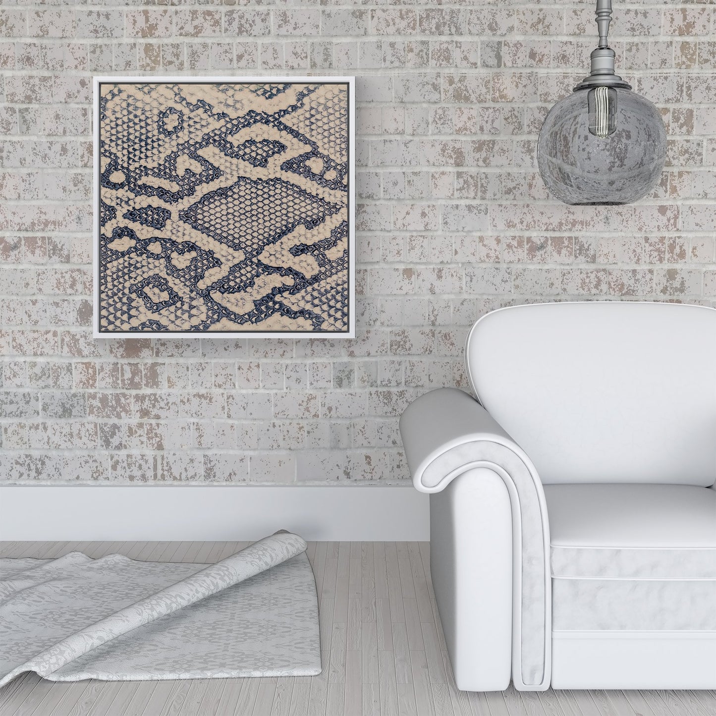 Snake Skin Framed Canvas