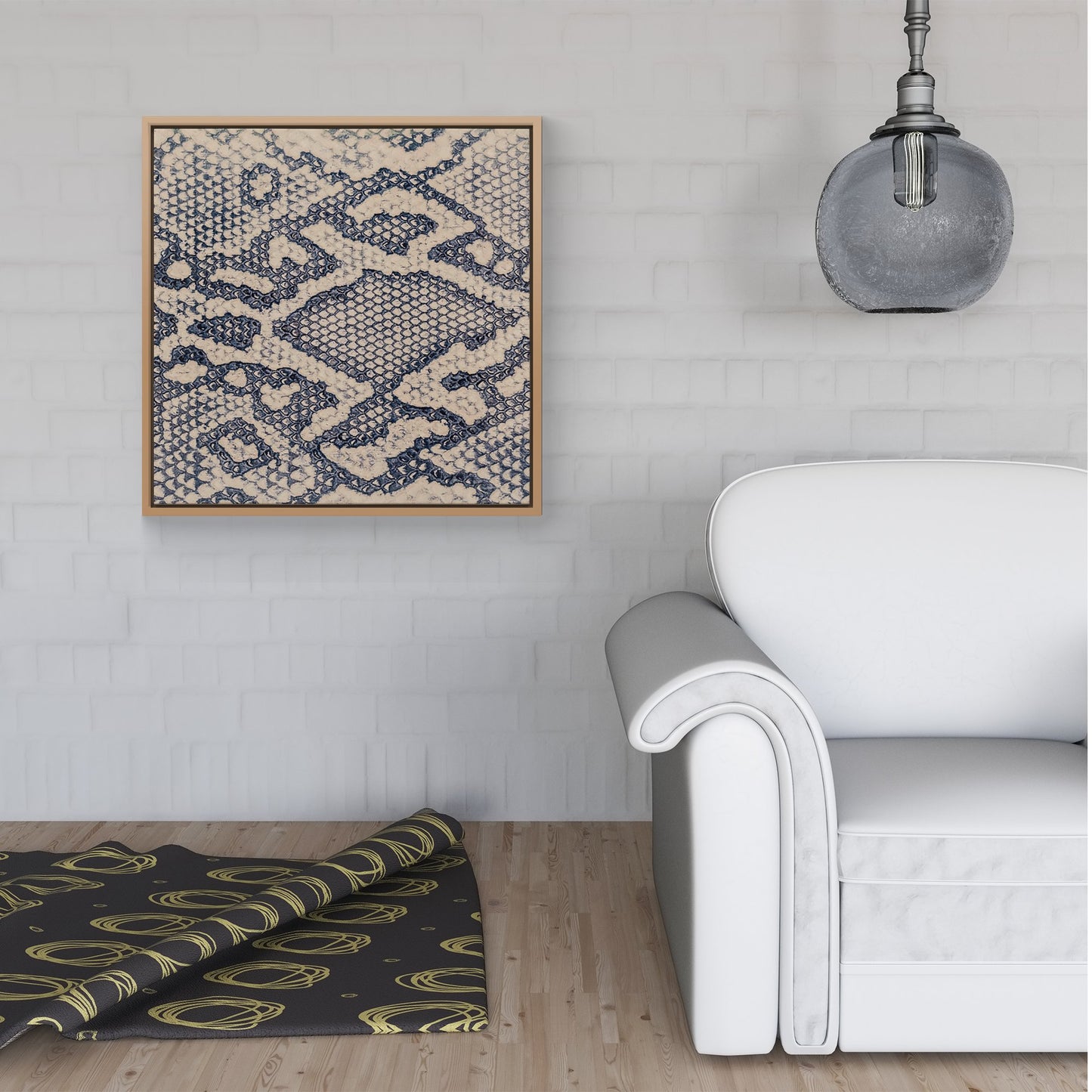 Snake Skin Framed Canvas