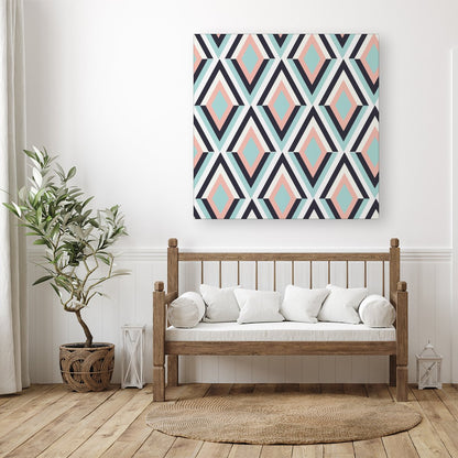 Zig Zag Abstract Pattern Canvas