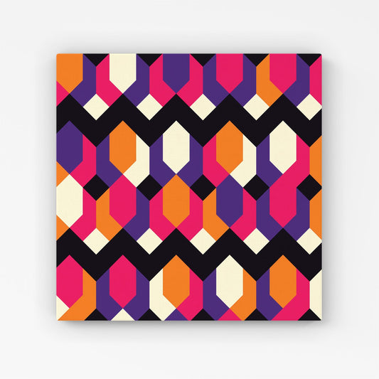 Coloured Abstract Pattern Canvas