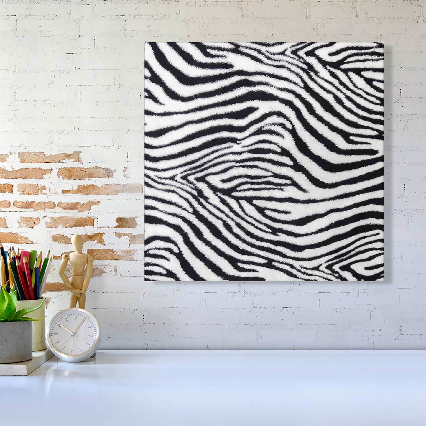 Zebra Texture Pattern Canvas