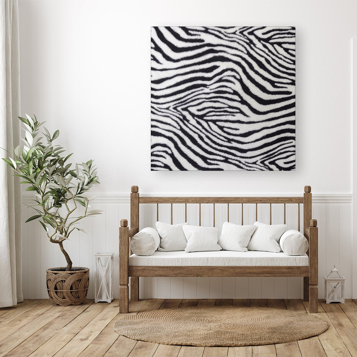 Zebra Texture Pattern Canvas