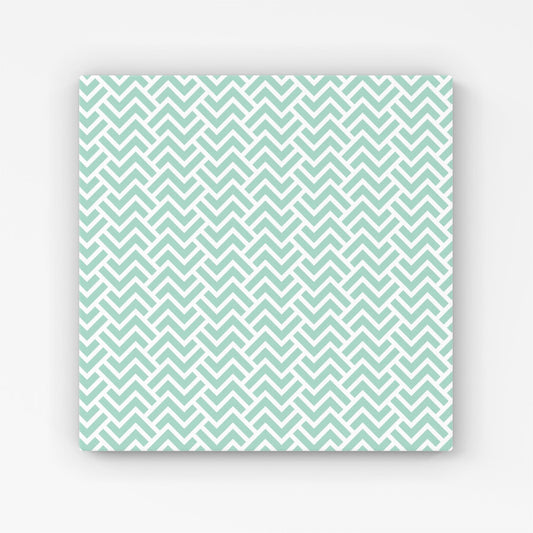 Green Geometric Pattern Canvas