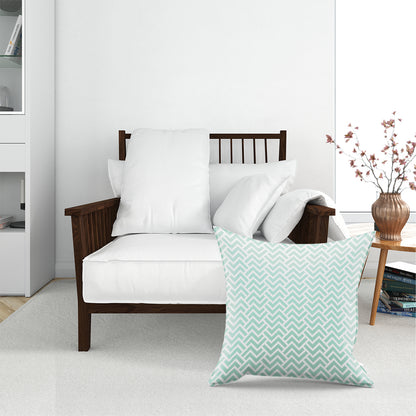 Green Geometric Pattern Floor Cushion