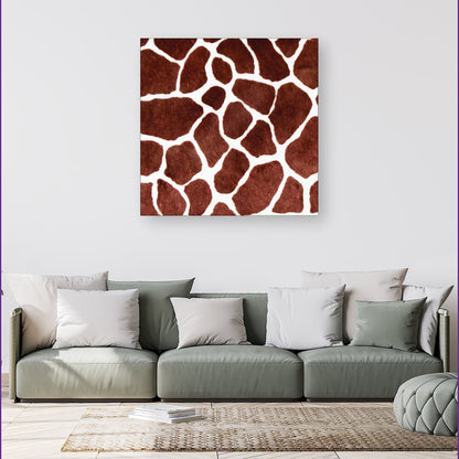 Giraffe Spots Print Canvas