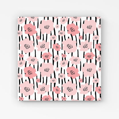 Pastel Pink Flowers Canvas