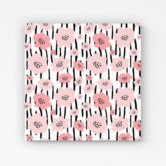 Pastel Pink Flowers Canvas