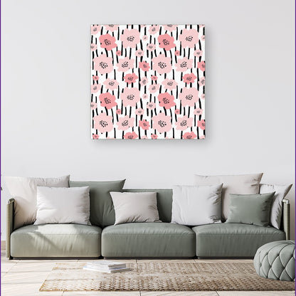 Pastel Pink Flowers Canvas