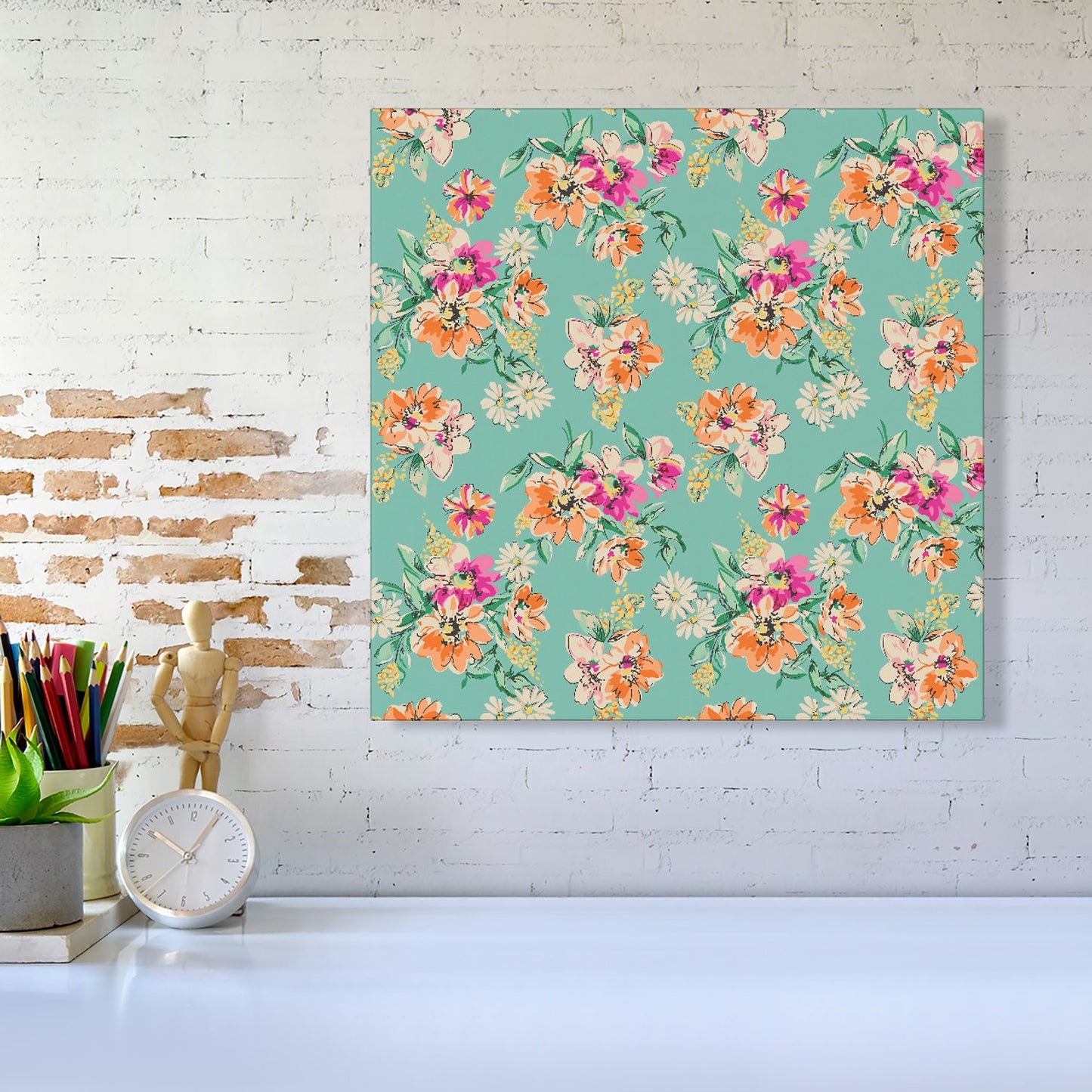 Bright Flower Sketch Canvas