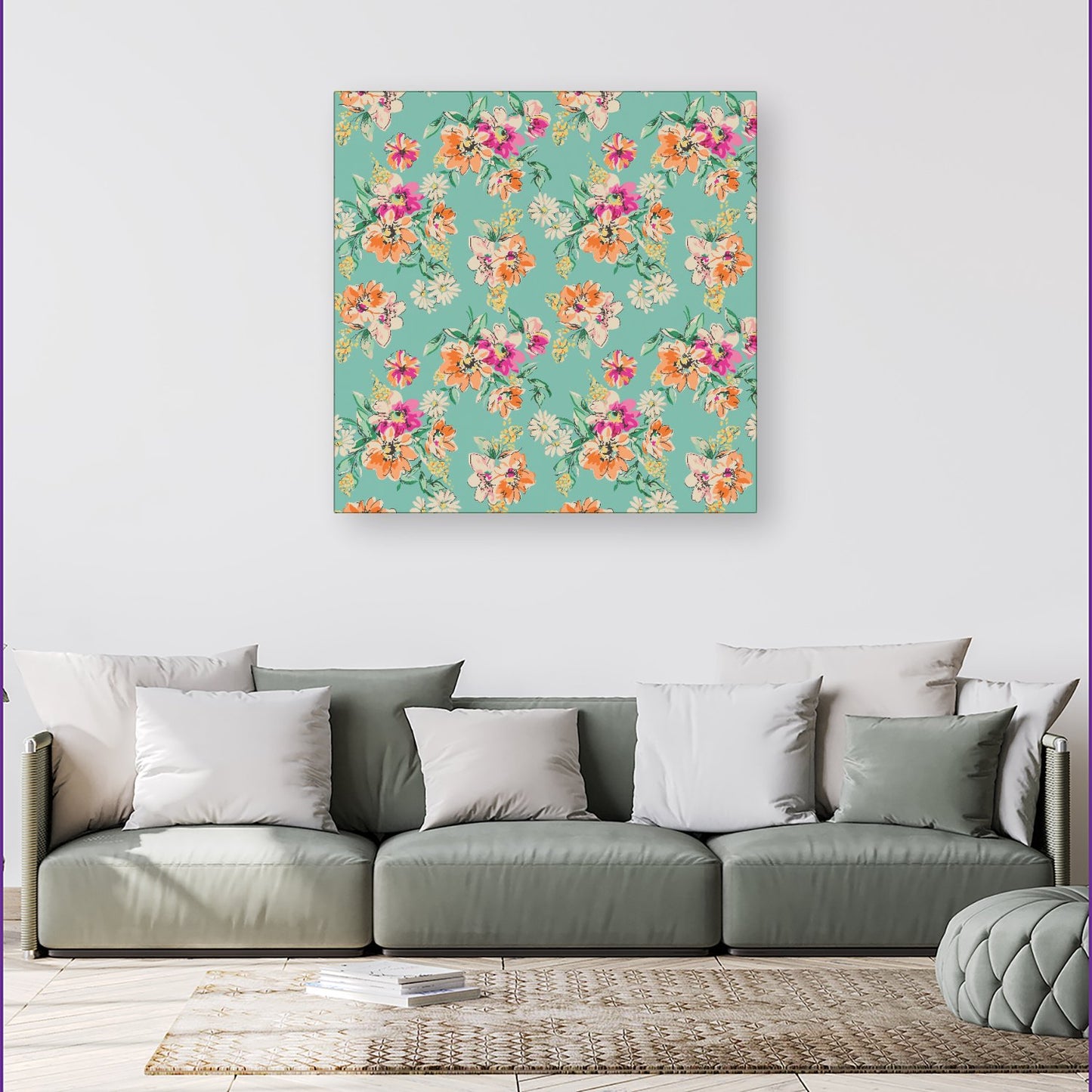 Bright Flower Sketch Canvas