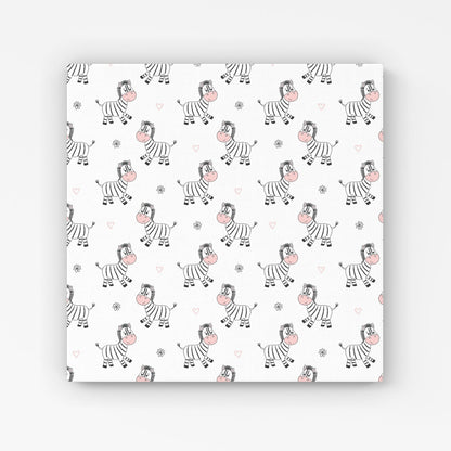 Cute Hand Drawn Zebra Canvas