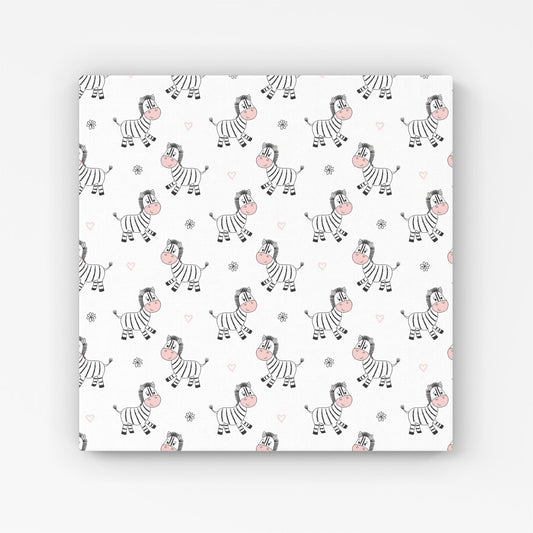 Cute Hand Drawn Zebra Canvas