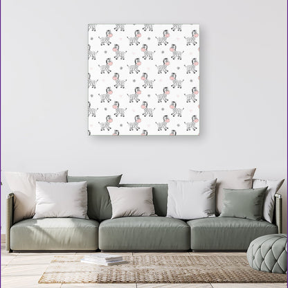 Cute Hand Drawn Zebra Canvas