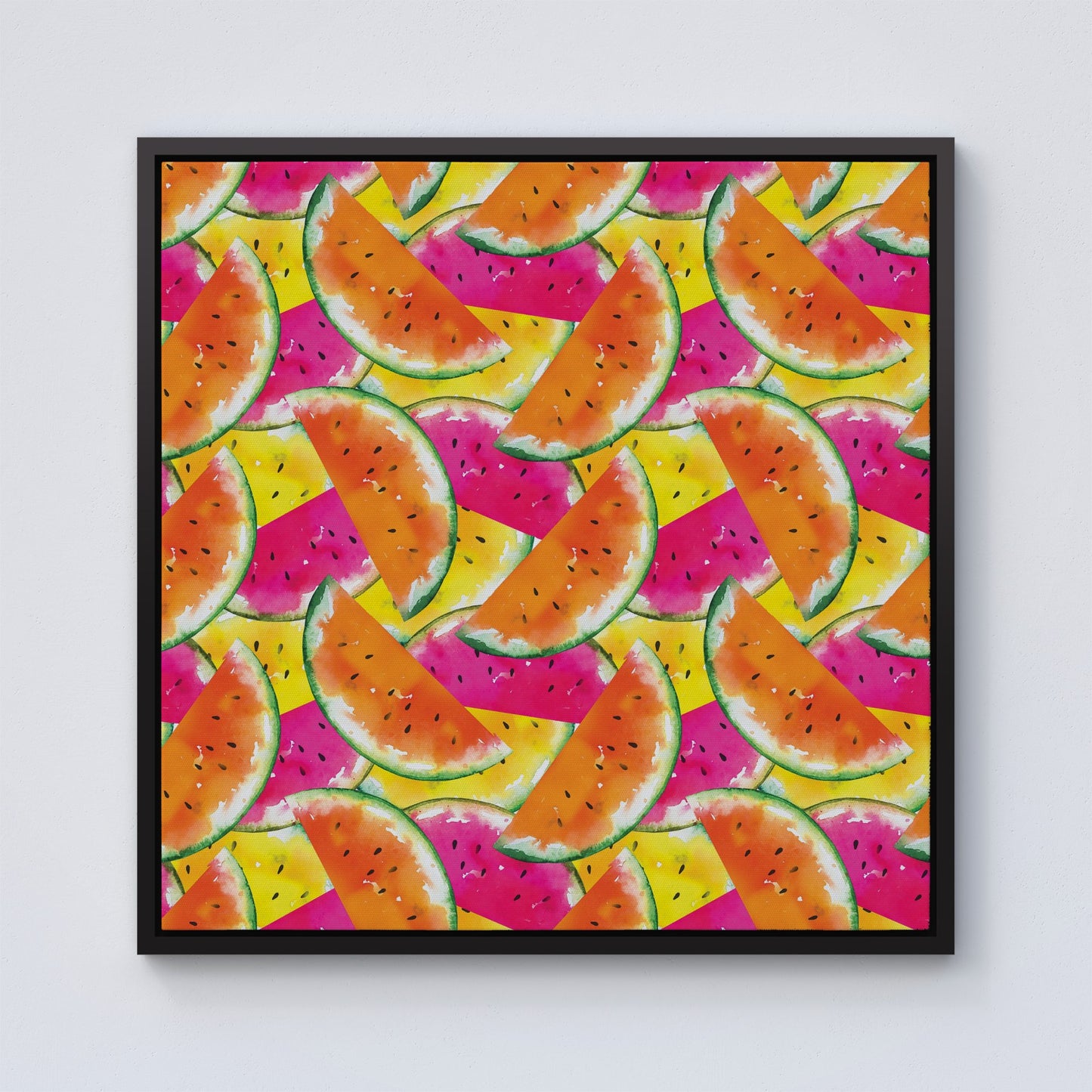 Watermelon Design Framed Canvas