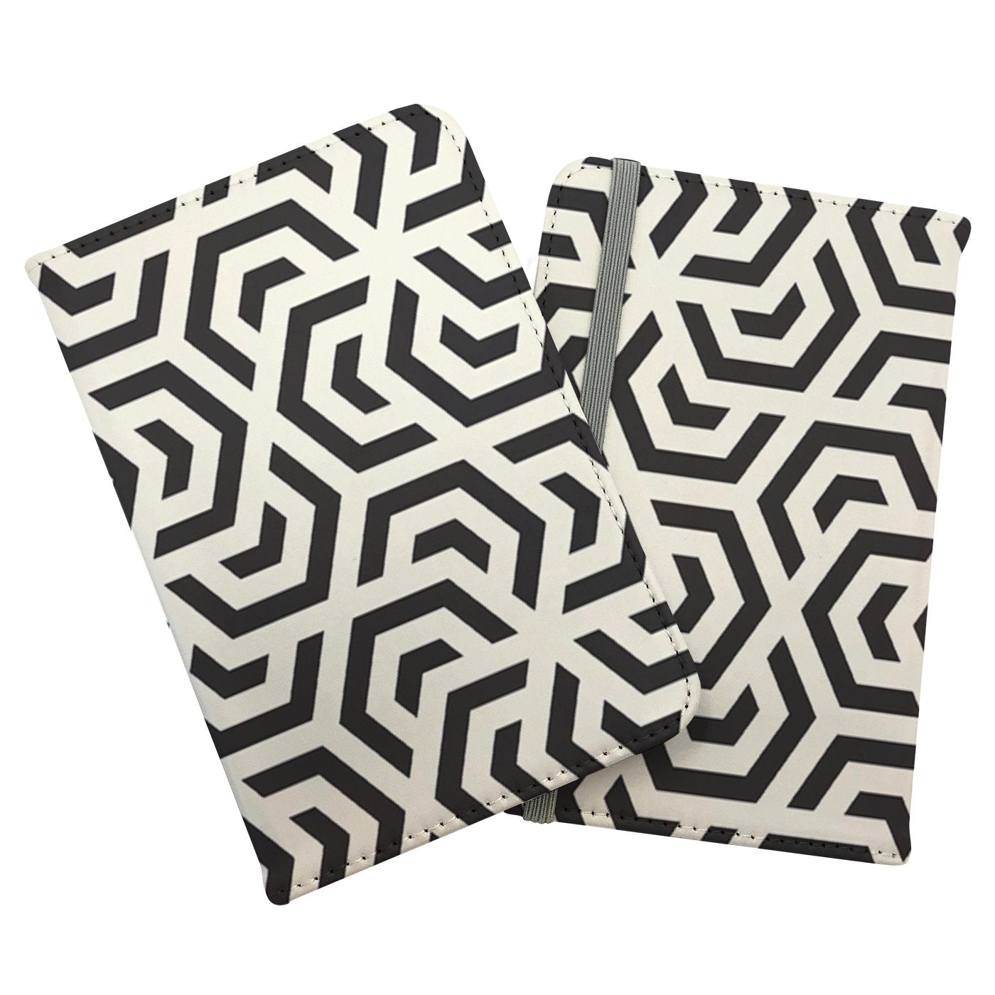 Hexagonal Geometric Pattern Passport Cover
