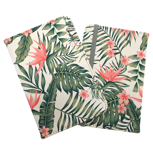 Dark Tropical Green Leaves Passport Cover