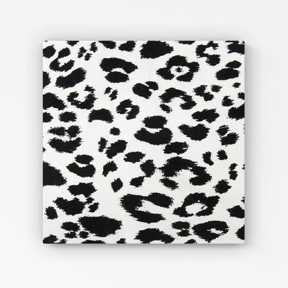 Black Leopard Print Canvas