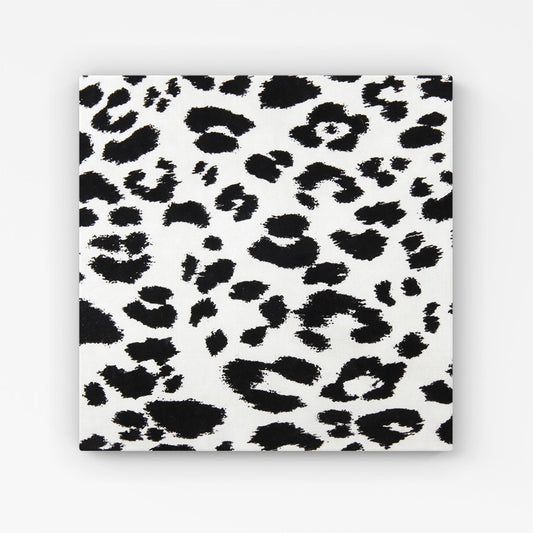 Black Leopard Print Canvas