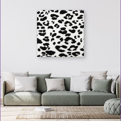 Black Leopard Print Canvas