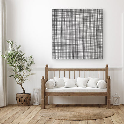 Monochrome Pencil Scribble Canvas