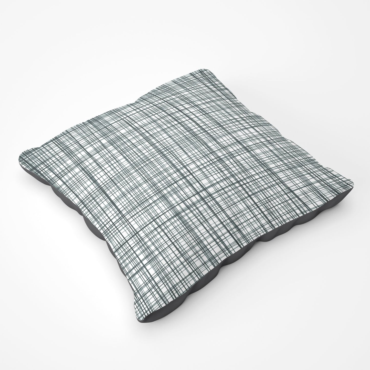 Monochrome Pencil Scribble Floor Cushion