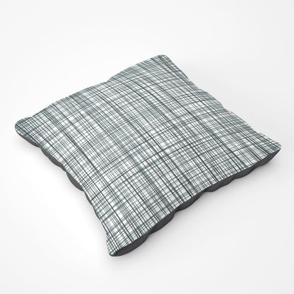 Monochrome Pencil Scribble Floor Cushion